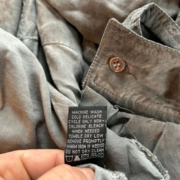 Western Womens Tunic Top Size 2X Gray Button Up Embroidered Aztec Rayon 17600 - Picture 6 of 10